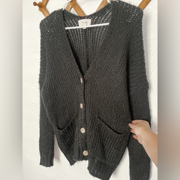 Becool Slouchy Button Front Cardigan | size small - Picture 2 of 3